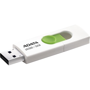 Memorie USB ADATA UV320, 32GB, USB 3.2 Gen 1, Alb/Verde Memorie USB ADATA UV320, 32GB, USB 3.2 Gen 1, Alb/Verde