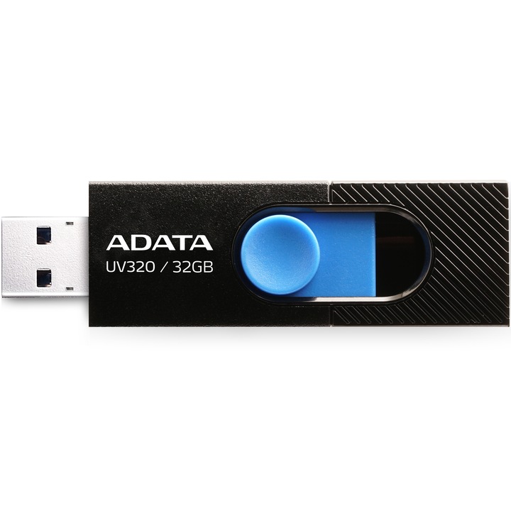 USB Flash памет ADATA UV320, 32GB, USB 3.2, Черна/Синя