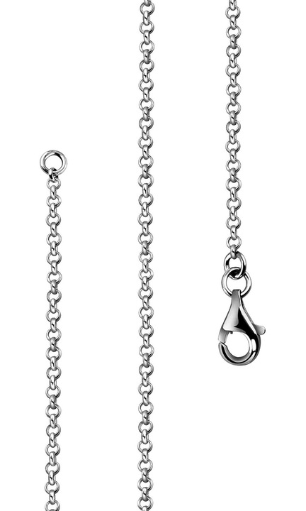 Lant Argintiu Femei 925 Aur Roz 24K, 1.7mm, 42-90cm