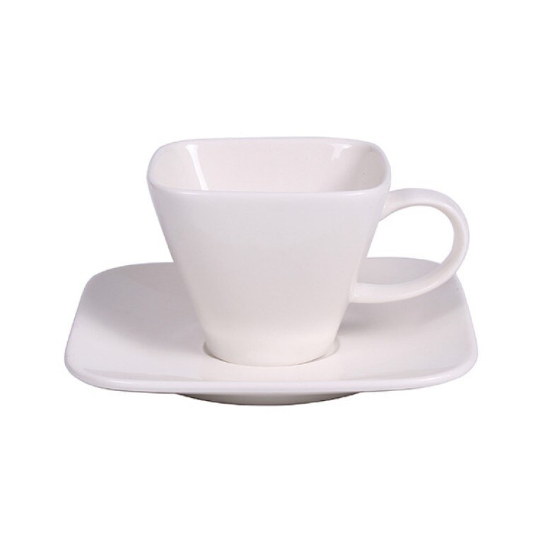 Ceasca cu farfurioara Luigi Ferrero Corinna, Portelan, 220 ml, Alb