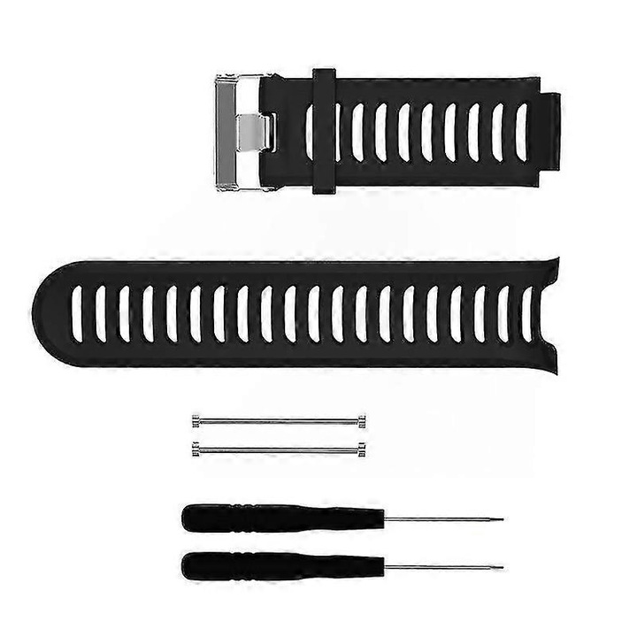 Curea ceas din silicon compatibila cu Garmin Forerunner 910XT (FU-K0518-260902-1051), galben, include surubelnite si pini