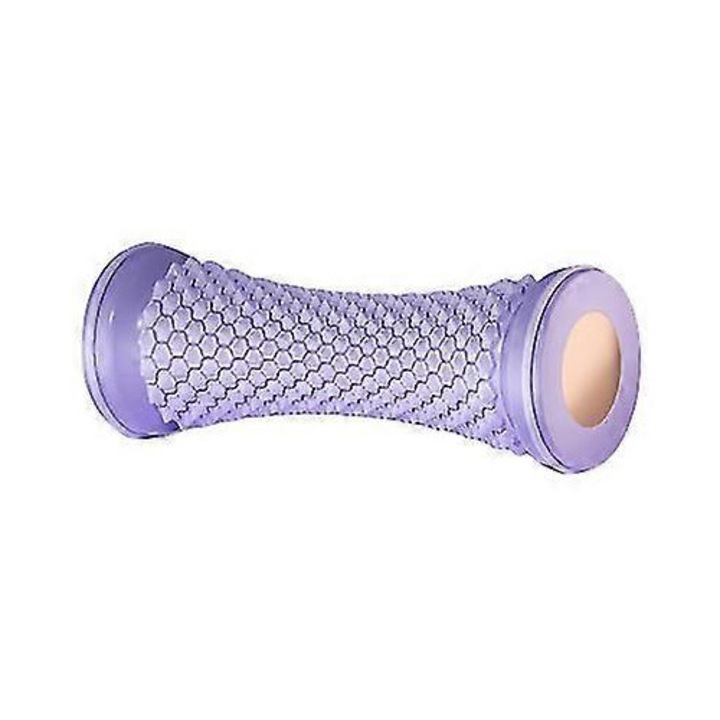 Roler de masaj pentru picioare din ABS+TPR, texturat pentru relaxare musculara, violet