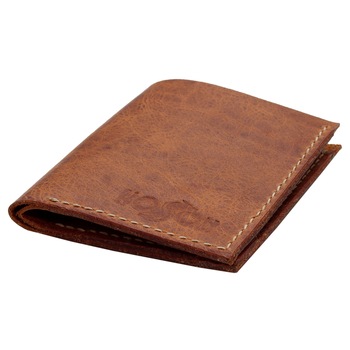 Portofel slim Koson minimal din piele naturala maro camel Portofel slim Koson minimal din piele naturala maro camel