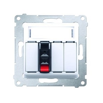 Priza cu mufa pentru difuzor, Simon, Alba Priza cu mufa pentru difuzor, Simon, Alba