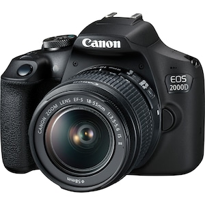 Aparat foto DSLR Canon EOS 2000D, 24.1 MP, Negru + Obiectiv EF-S 18-55mm IS + EF 50mm f/1.8