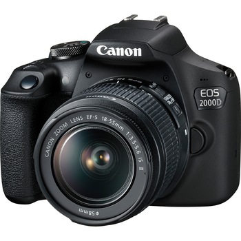 Aparat foto DSLR Canon EOS 2000D, 24.1 MP, Negru + Obiectiv EF-S 18-55mm IS + EF 50mm f/1.8 Aparat foto DSLR Canon EOS 2000D, 24.1 MP, Negru + Obiectiv EF-S 18-55mm IS + EF 50mm f/1.8