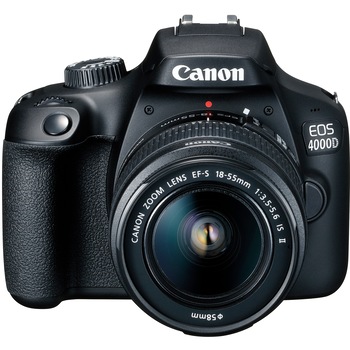Aparat foto DSLR Canon EOS 4000D,18.0 MP, Negru + Obiectiv EF-S 18-55mm F/3.5-5.6 III Negru Aparat foto DSLR Canon EOS 4000D,18.0 MP, Negru + Obiectiv EF-S 18-55mm F/3.5-5.6 III Negru