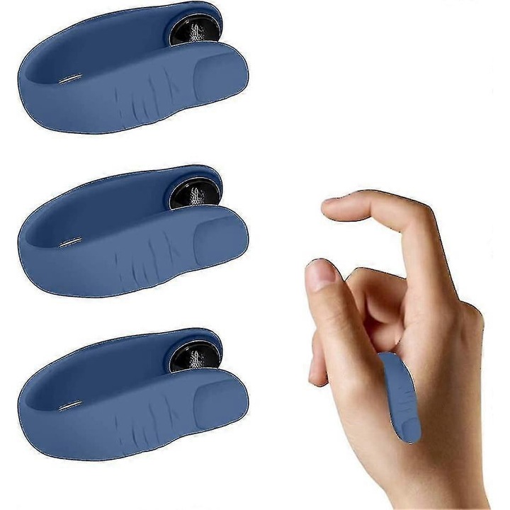 Clip acupresura pentru deget mare, din nylon, portabil, albastru, set 2 buc.
