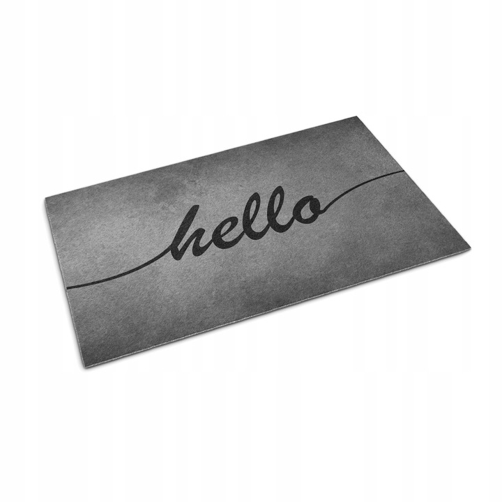 Изтривалка за вход "Hello" Бетон 100x150 см Противоплъзгаща