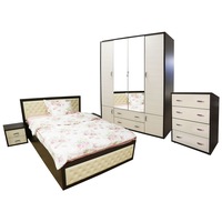 dormitor torino cu pat cu somiera metalica rabatabila pentru saltea 140x200 cm wenge  brad imagen 5_0_
0