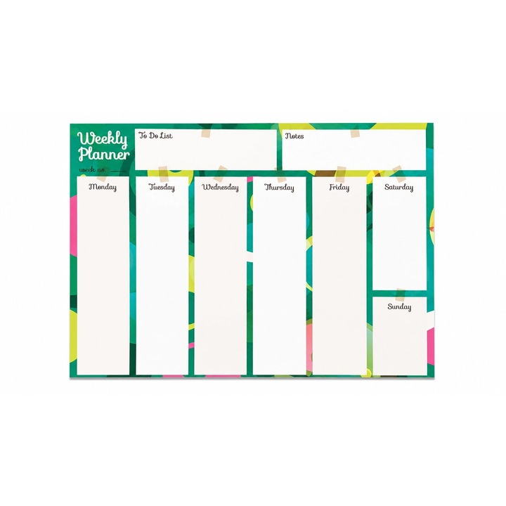 Planner Saptamanal A4 - 50 File, Design Tropical