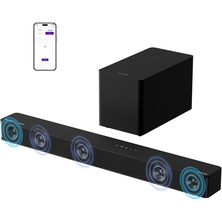 Soundbar ULTIMEA 5.1 canale Dolby Atmos, 340 W, subwoofer, Bluetooth 5.4