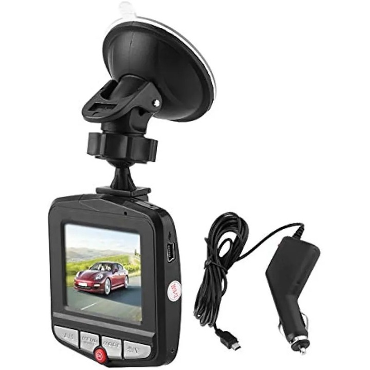 Camera auto 1080P Full HD DVR, inregistrare video auto, camera de bord A5, viziune nocturna, ecran LCD de 2, 2 inci, unghi larg de 170°, senzor G, monitorizare parcare WDR, inregistrare in bucla, detectare miscare + camera de bord pentru masini