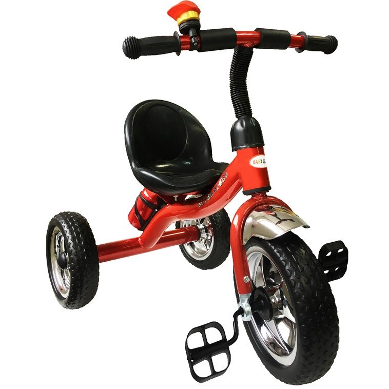 Tricicleta „Baby Land” pentru copii, asamblata, rosie
