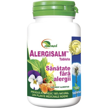 Supliment alimentar ALERGISALM, AYURMED, 100 tablete Supliment alimentar ALERGISALM, AYURMED, 100 tablete