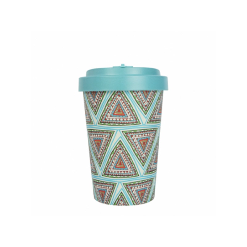 Pahar bambus Aztec Blue Turquoise Blue 400 ml