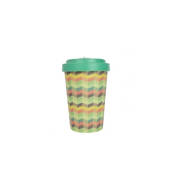 Pahar bambus Zig-Zag Green 400 ml Pahar bambus Zig-Zag Green 400 ml