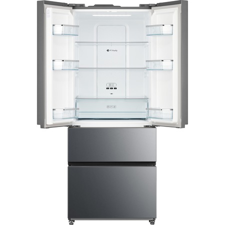 Side by Side Midea HC-515WEN, 396 l, Clasa F, No frost, H 180cm, Inox