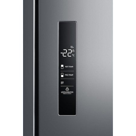 Side by Side Midea HC-515WEN, 396 l, Clasa A+, No frost, H 180cm, Inox