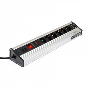 Prelungitor GTV Desk 6X SCHUCKO, 4xUSB date, 2xUSB 5V 2.1A cu cablu de 1,8 m, protectie la supra-tensiune si protectie supra-incalzire Prelungitor GTV Desk 6X SCHUCKO, 4xUSB date, 2xUSB 5V 2.1A cu cablu de 1,8 m, protectie la supra-tensiune si protectie supra-incalzire
