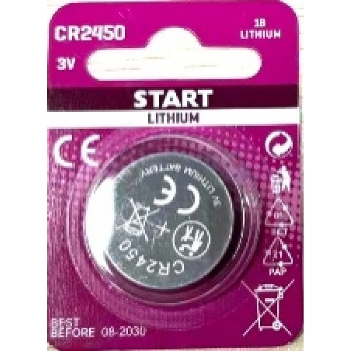 Baterie litiu CR2450, 1 buc, Start, 3V
