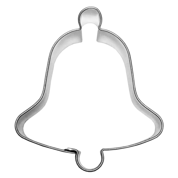 Forma de prăjituri clopotel EkoForemki, inox, 6 cm, argintiu, cu mâner