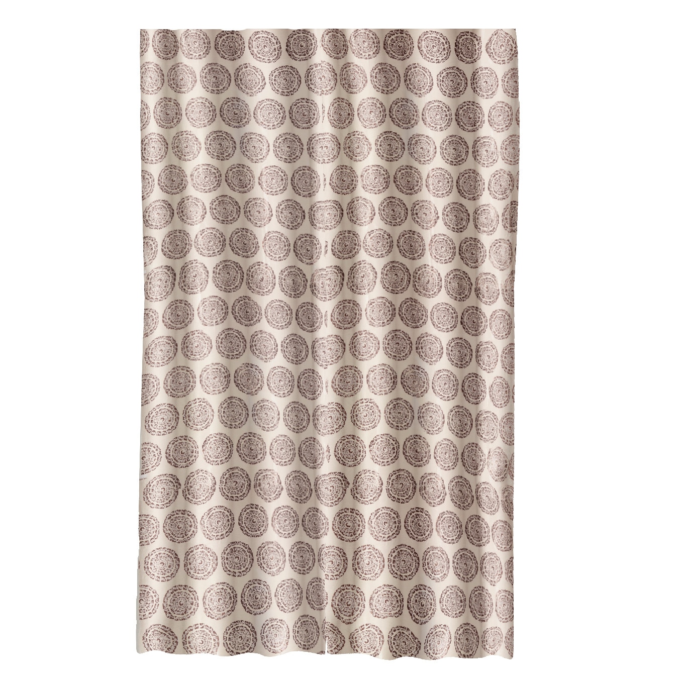 Draperie BKJ 1010/23, material translucid, culoare crem cu maro,prindere cu garnitura, 1 bucata, dimensiune 140x175 cm,