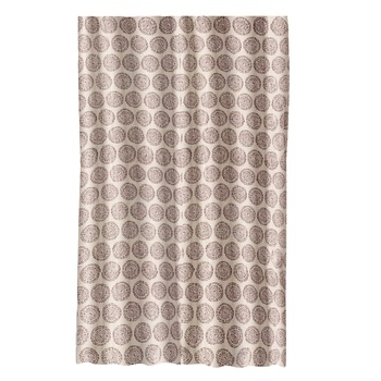 Draperie BKJ 1010/23, material translucid, culoare crem cu maro, prindere cu inele, 1 bucata, dimensiune 140x145 cm, Draperie BKJ 1010/23, material translucid, culoare crem cu maro, prindere cu inele, 1 bucata, dimensiune 140x145 cm,