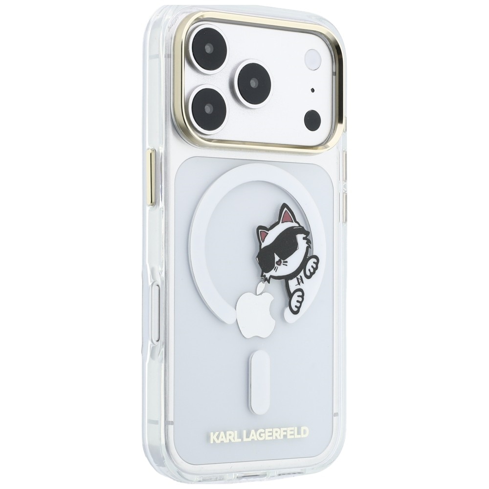 Husa Karl Lagerfeld Peekaboo Logo cu MagSafe compatibila cu iPhone 18 Pro Max / 17 Pro Max, Transparent