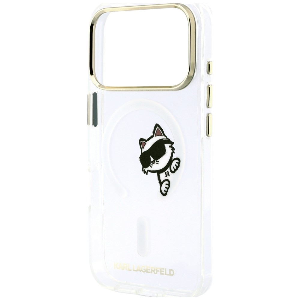 Husa Karl Lagerfeld Peekaboo Logo cu MagSafe compatibila cu iPhone 18 Pro Max / 17 Pro Max, Transparent