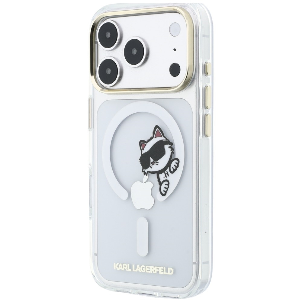 Husa Karl Lagerfeld Peekaboo Logo cu MagSafe compatibila cu iPhone 18 Pro Max / 17 Pro Max, Transparent