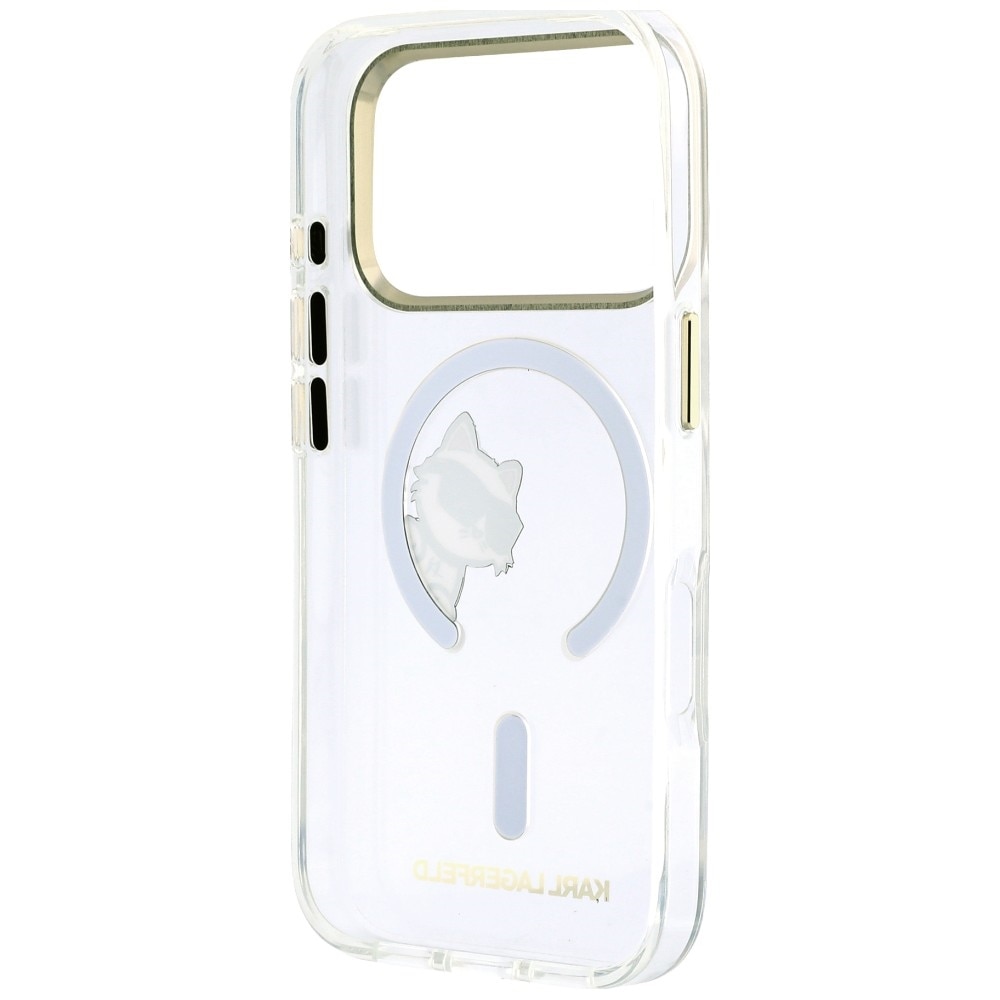 Husa Karl Lagerfeld Peekaboo Logo cu MagSafe compatibila cu iPhone 18 Pro Max / 17 Pro Max, Transparent