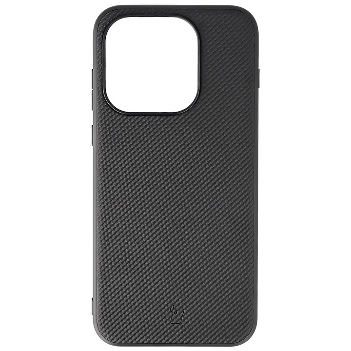 Carcasa Bizon CarbO cu MagSafe si Wrist Strap compatibila cu OnePlus 15, Negru