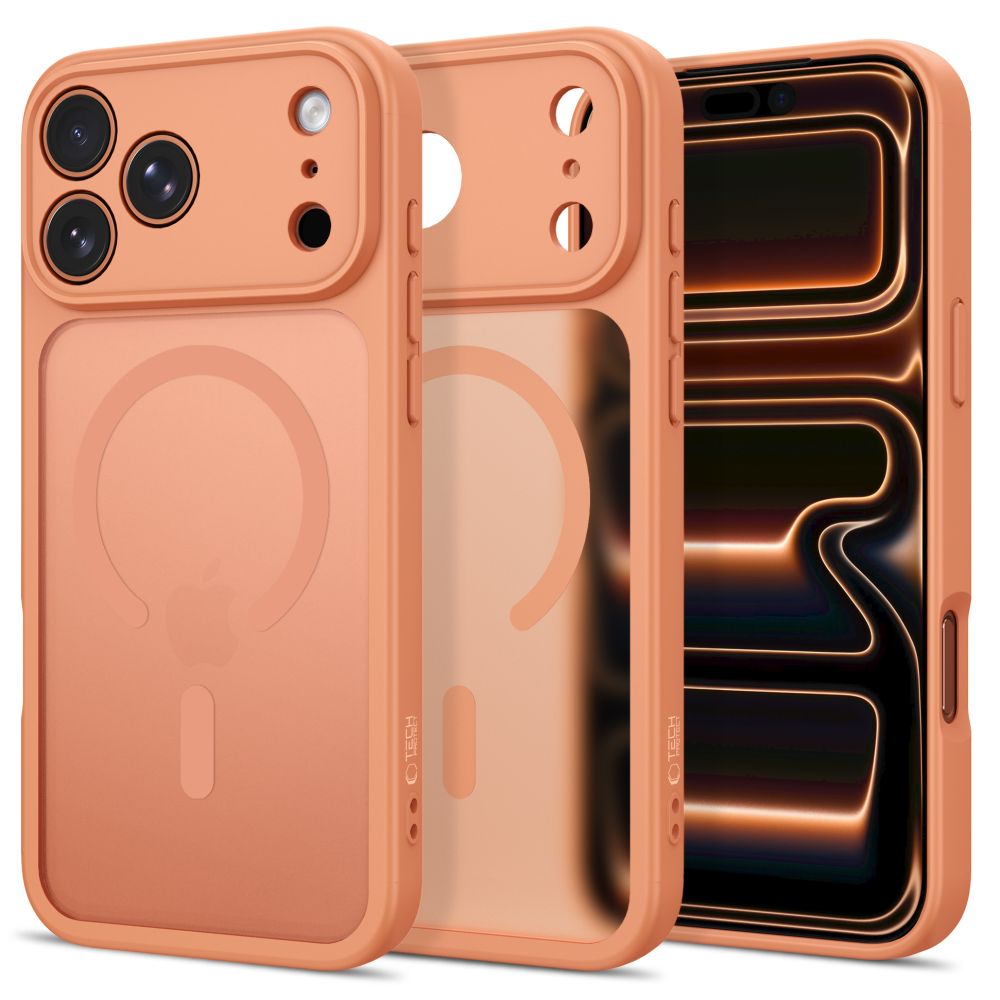 Husa Tech-Protect BasicMag cu MagSafe compatibila cu iPhone 18 Pro / 17 Pro, Portocaliu