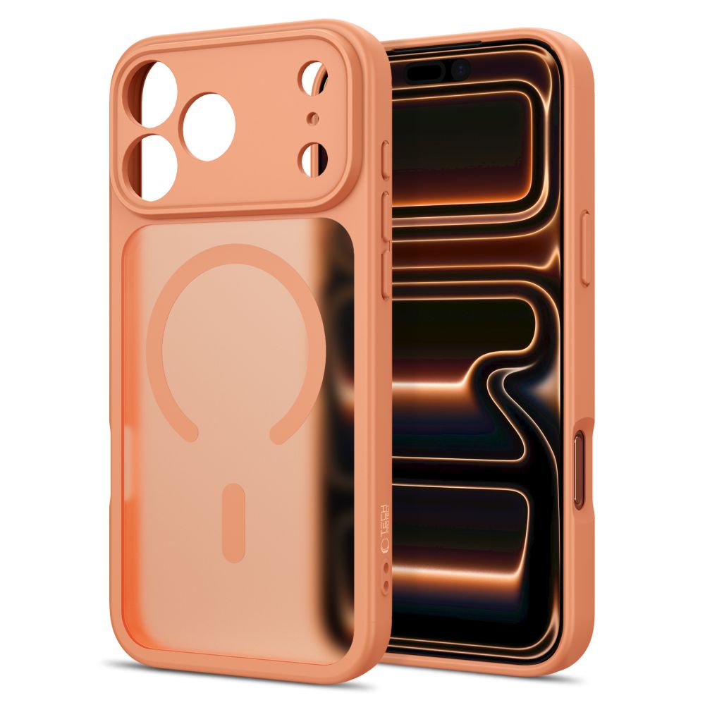 Husa Tech-Protect BasicMag cu MagSafe compatibila cu iPhone 18 Pro / 17 Pro, Portocaliu