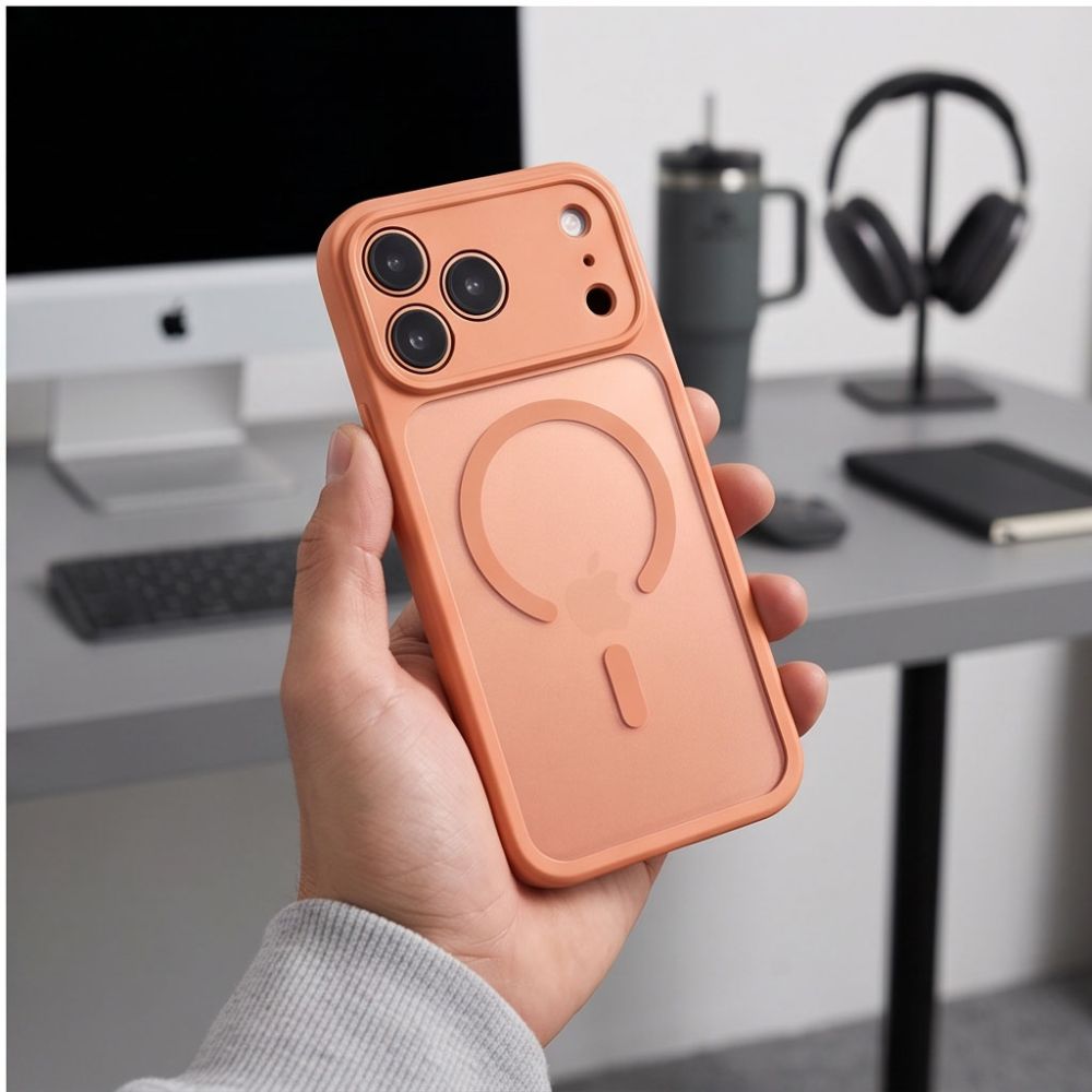 Husa Tech-Protect BasicMag cu MagSafe compatibila cu iPhone 18 Pro / 17 Pro, Portocaliu
