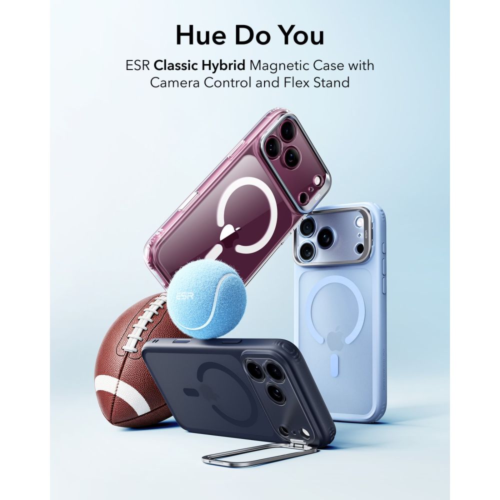 Husa ESR Classic Hybrid Kickstand cu MagSafe compatibila cu iPhone 18 Pro Max / 17 Pro Max, Transparent