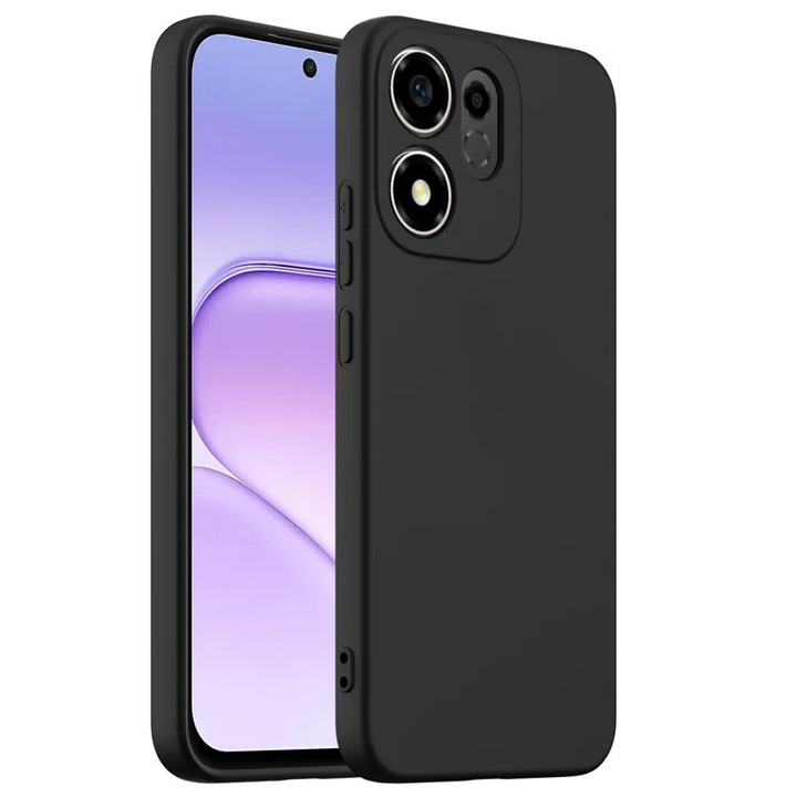 Husa pentru Honor 600 Smart Daden® Silicon SoftFlex, Ultra Slim, Protectie sporita, Interior de microfibra, Negru