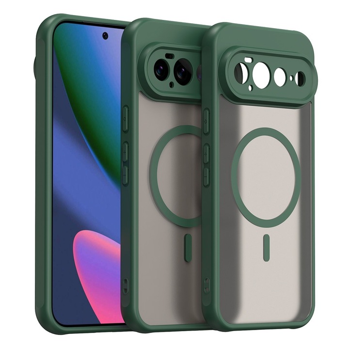 Husa pentru Google Pixel 11 Pro XL Daden® HaloFrost II, MagSafe, Antisoc, Incarcare wireless, Calitate Premium, Verde