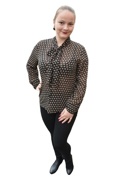 Camasa subtire cu imprimeu ,D&J Exclusive, Negru/Maro Camasa subtire cu imprimeu ,D&J Exclusive, Negru/Maro