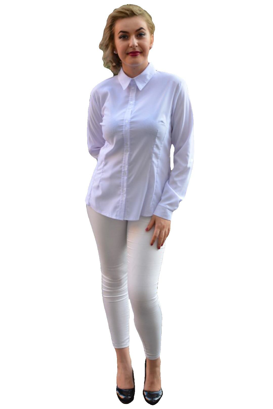 Camasa clasica cambrata pe silueta, D&J Exclusive, Alb