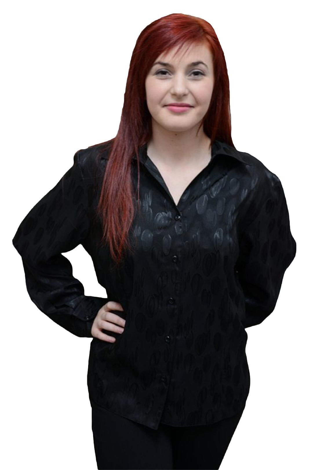 Camasa clasica, cu imprimeu, D&J Exclusive,, Negru, 50