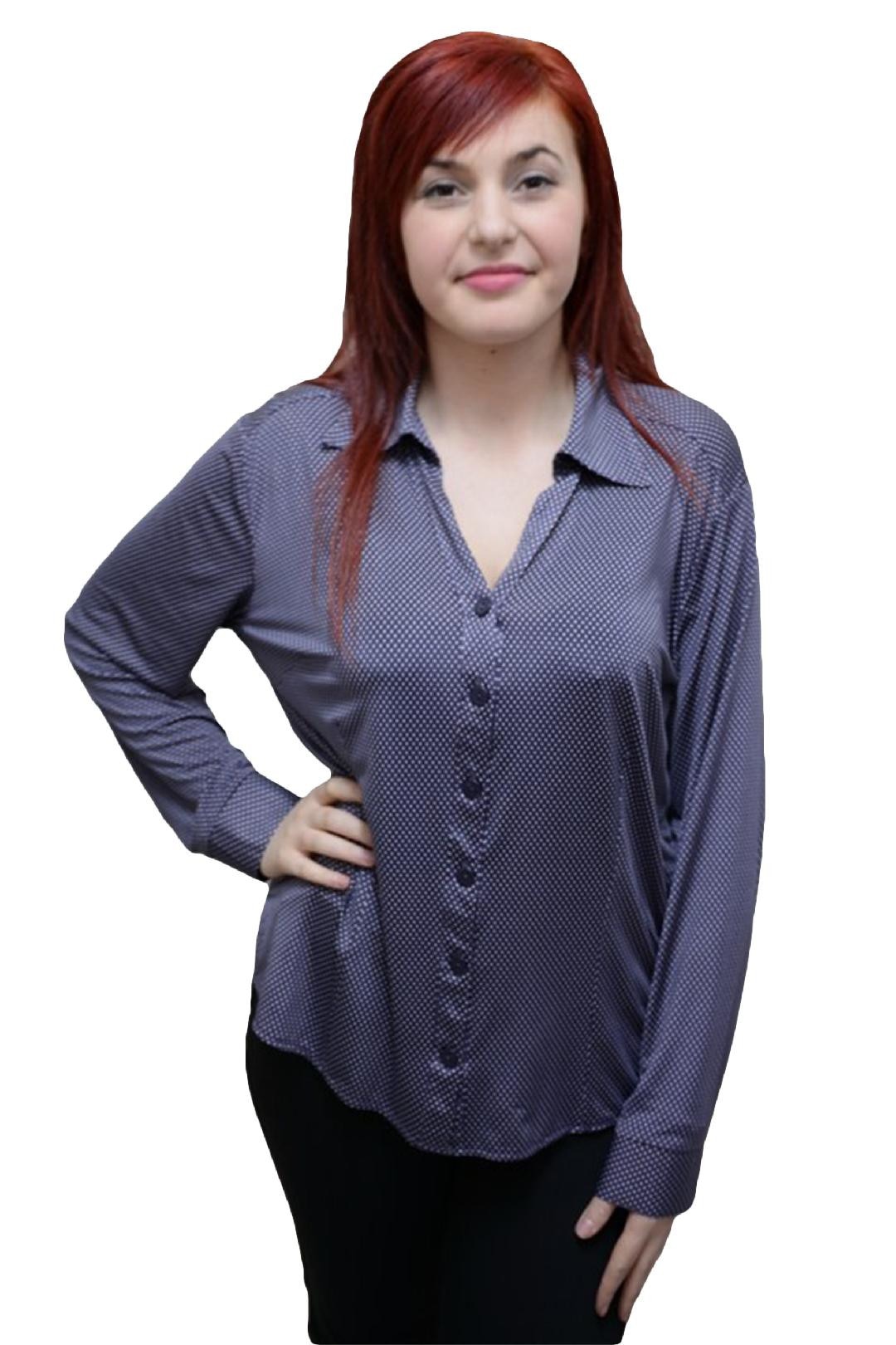 Camasa de zi cu buline albe, D&J Exclusive, Mov