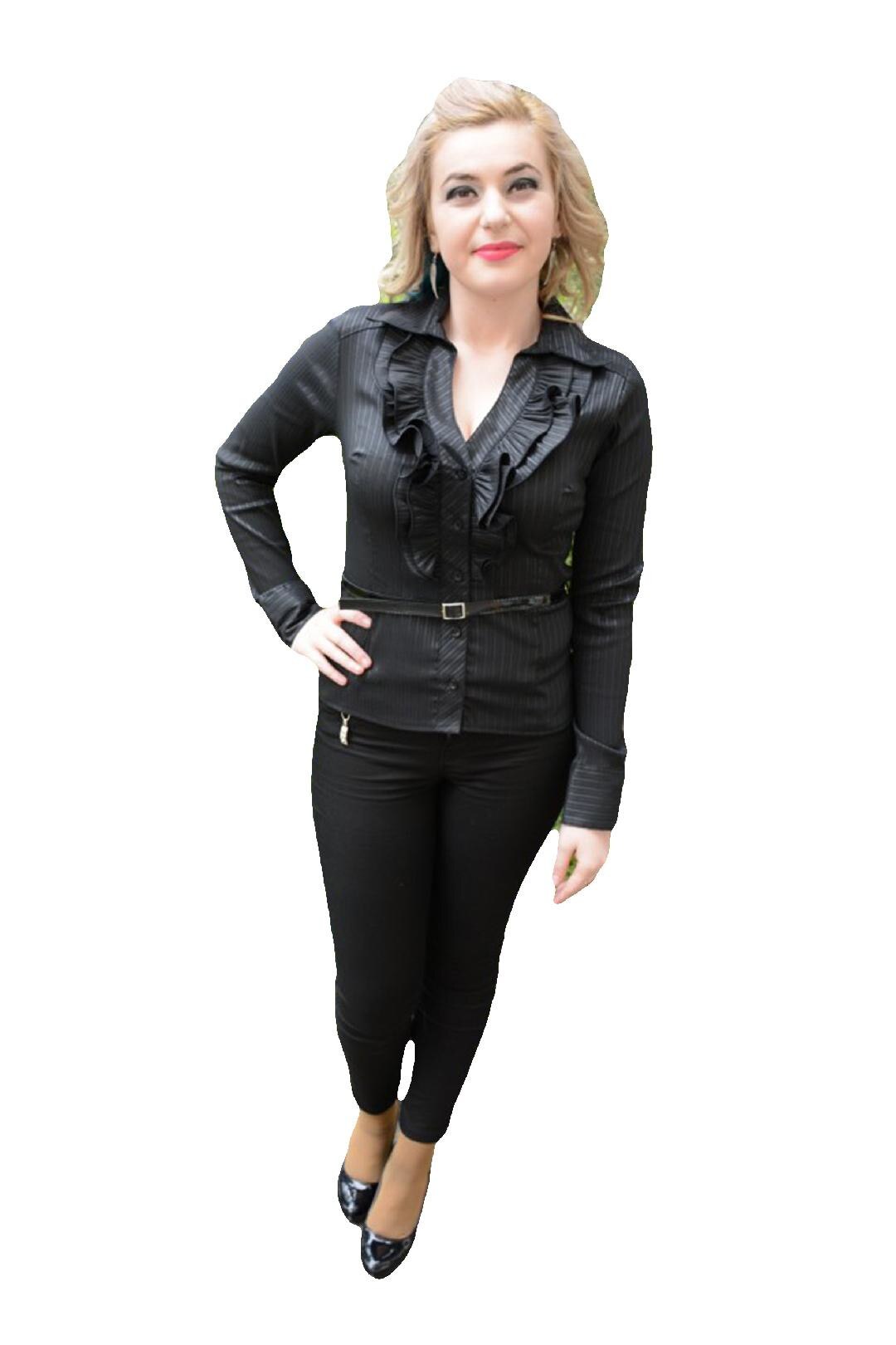 Camasa office cu design ,D&J Exclusive, Negru