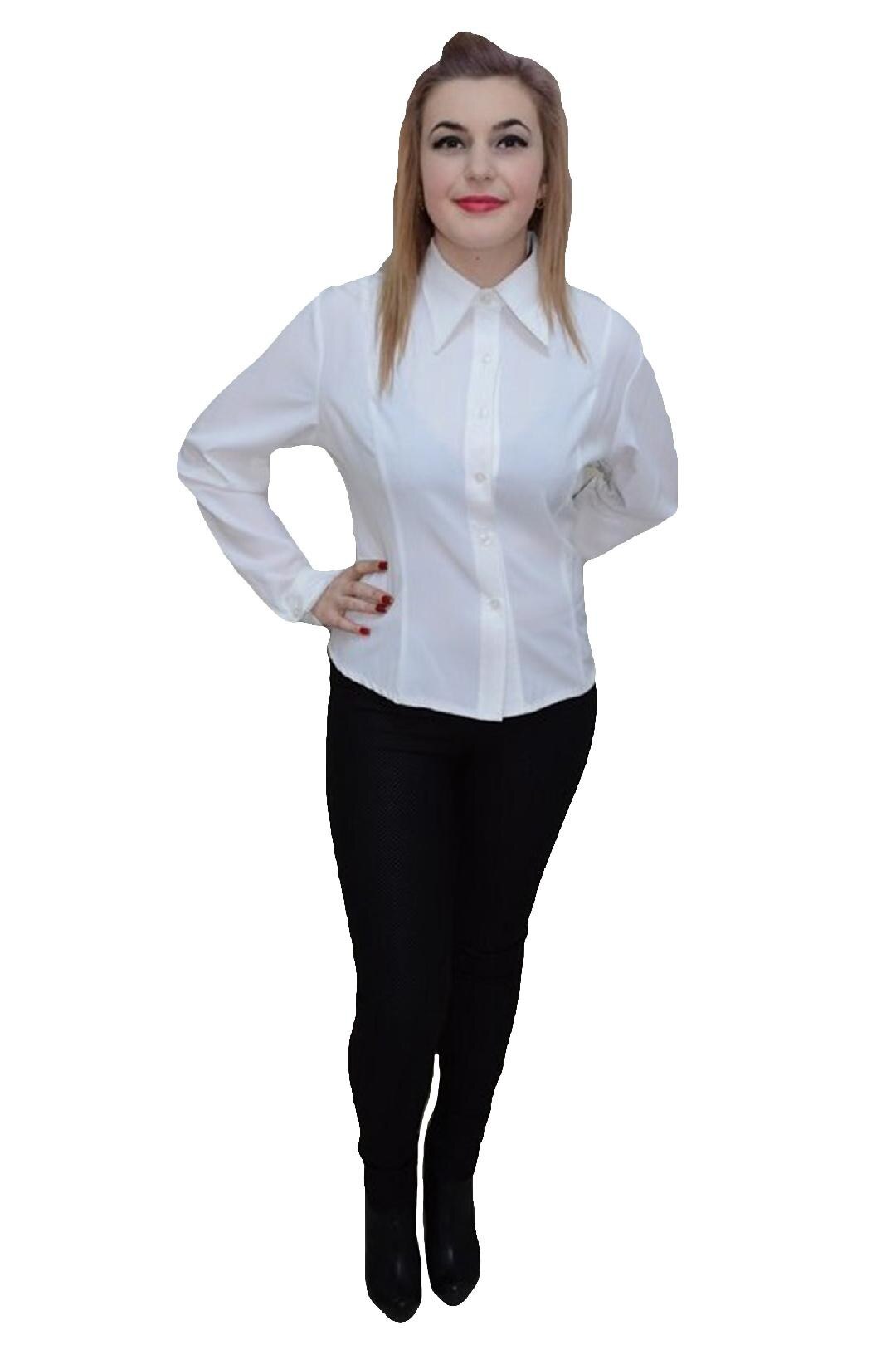 Camasa simpla, inchidere cu nasturi,D&J Exclusive, Alb