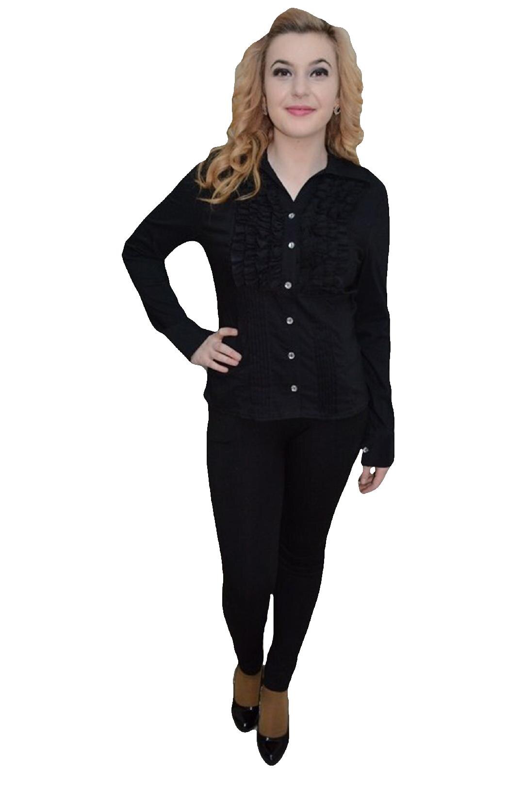 Camasa cu fodre in partea de sus, D&J Exclusive,, Negru