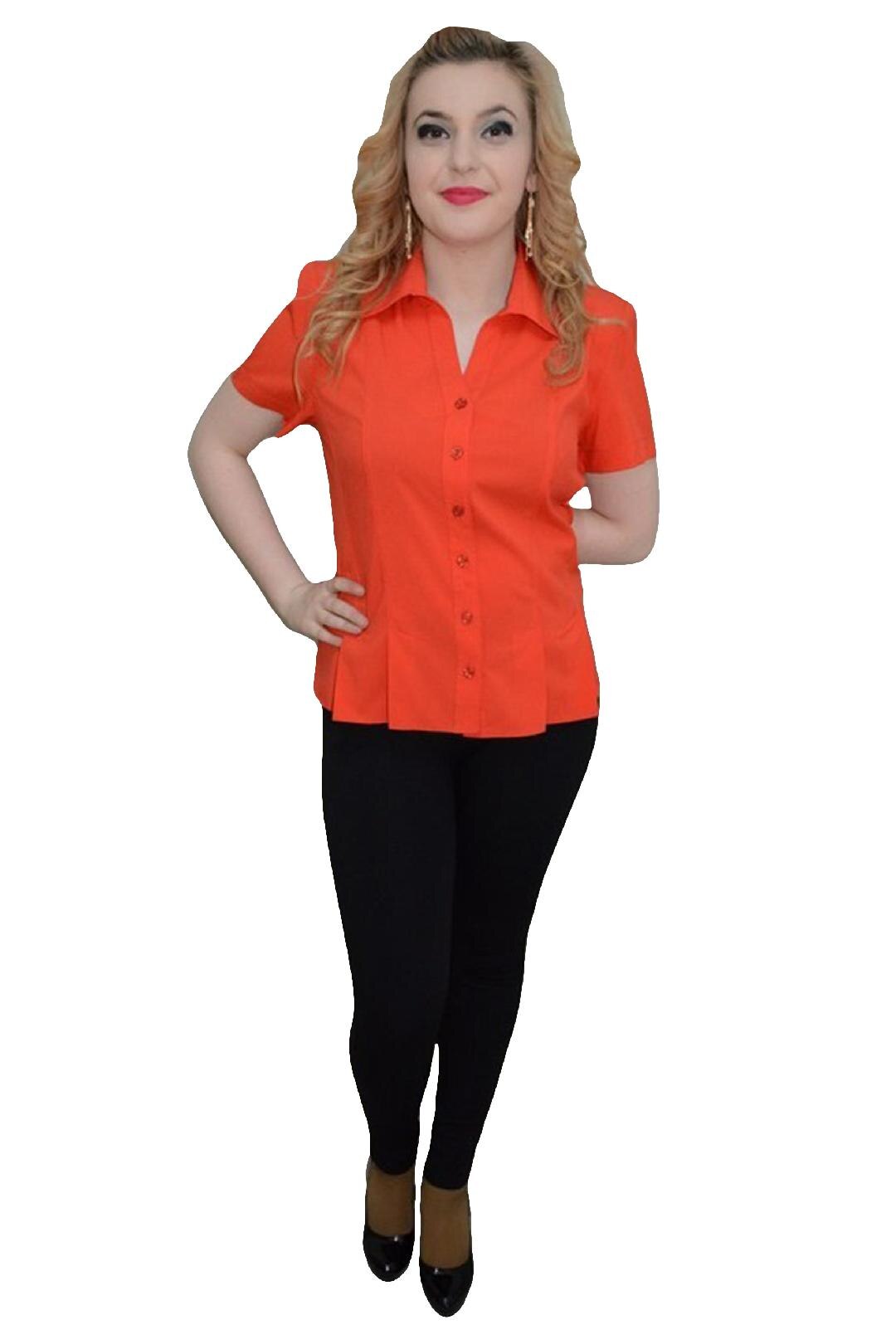 Camasa de zi cu pliuri ,D&J Exclusive, Rosu