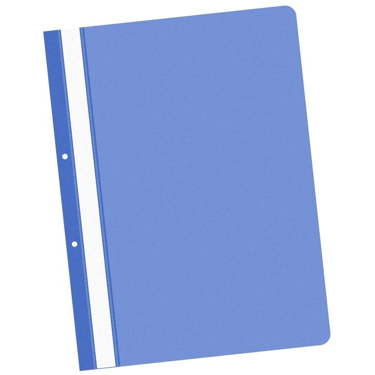 Dosar plastic cu sina, cu gauri, 10 buc/set, Optima - albastru