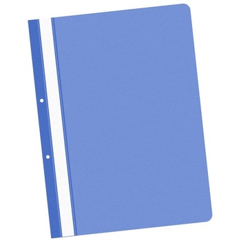 Dosar plastic cu sina, cu gauri, 10 buc/set, Optima - albastru Dosar plastic cu sina, cu gauri, 10 buc/set, Optima - albastru