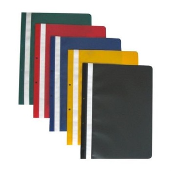 Dosar plastic cu sina, cu gauri, 10 buc/set, Optima - negru Dosar plastic cu sina, cu gauri, 10 buc/set, Optima - negru